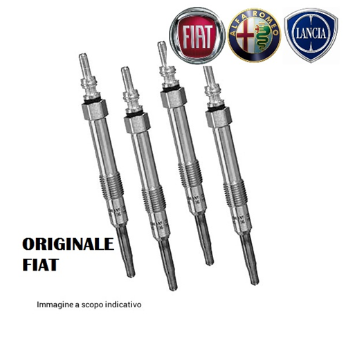 4 CANDELETTE ORIGINALI PER FIAT PUNTO PUNTO EVO 1.3 MULTIJET MJT 46796050 -  L'Accessorauto SRLS