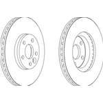 FERODO Disco freno PREMIER Assale anteriore, Ø: 300mm, ventilato DDF1567