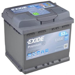 BATTERIA PER AUTO EXIDE 12V 53 AH POS DX 540A SPUNTO EA530 = 50 AH BOSCH VARTA