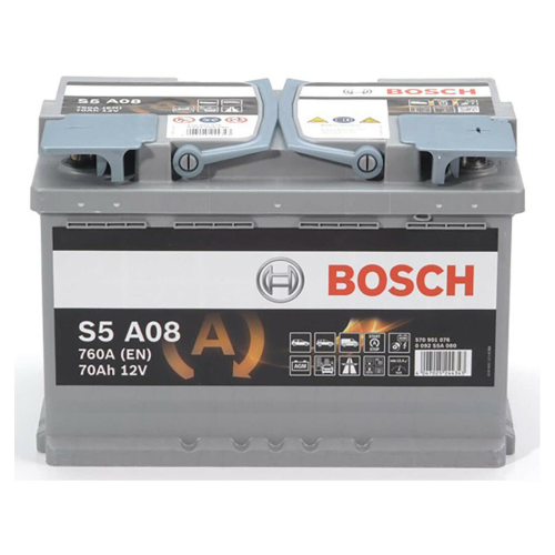 0092S5A080 - Batteria Auto Bosch S5A08 Start&Stop AGM 0092S5A080 12v 70Ah  760A VW Audi Varta - Bosch (Impianto elettrico - Batterie); 0092S5A080