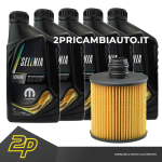 KIT FILTRO OLIO PER ALFA GIULIETTA 1.6 JTDM 16V 105CV 77KW DAL 2010> + OLIO MOTORE SELENIA WR 5W30