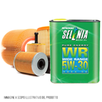 KIT TAGLIANDO 4 FILTRI E OLIO MOTORE SELENIA WR 5W-30 PER FIAT STILO 1.9 88kW 120CV