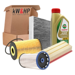 KIT 4 FILTRI + 5LT OLIO MOTORE CASTROL 5W30 PER VOLKSWAGEN PASSAT B7 (362) 1.6 TDI 77 KW 105 CV