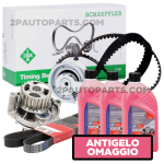 KIT DISTRIBUZIONE POMPA ACQUA CINGHIA SERVIZI E ANTIGELO OMAGGIO PER AUDI A4 B7 2.0 TDI