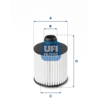 UFI 25.139.00 FILTRO OLIO CARTRIDGE PER ALFA ROMEO FIAT PANDA 312 OPEL PEUGEOT